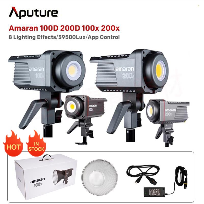 Aputure 100D 200D 100x200x5600K LED  Ʈ CRI95 + TLCI96 +  App  8  ȿ DC/AC   ġ 